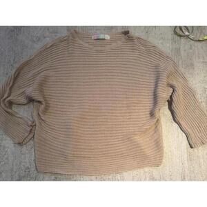 Oversized FP Beach Beige cotton Knit Sweater XS